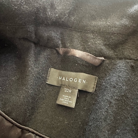 Halogen Single Breasted Topper Pea Coat Black Size 22w - Picture 7 of 9